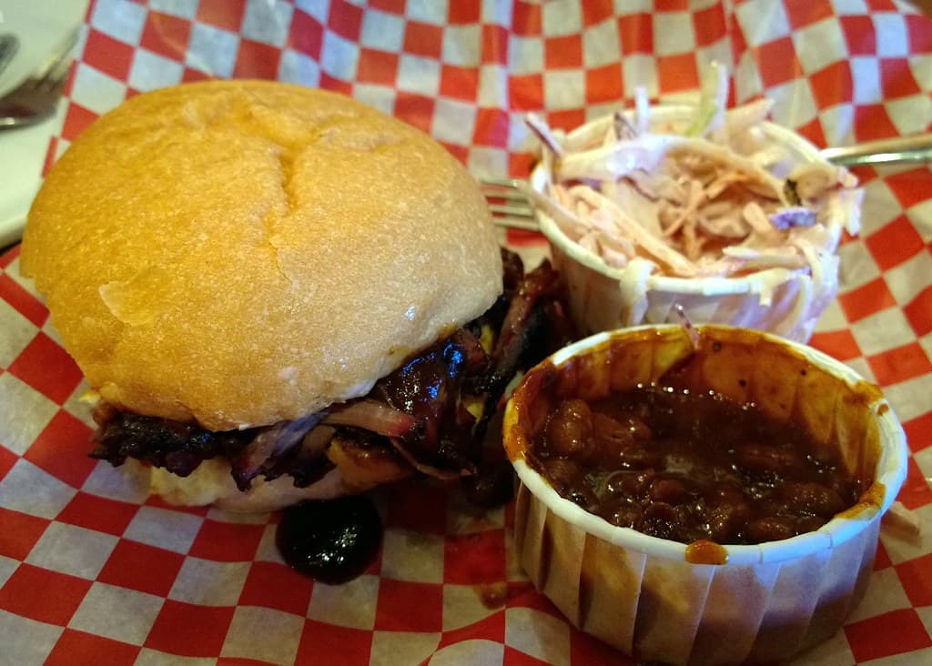 Brisket Sandwich prepared as a finished dish