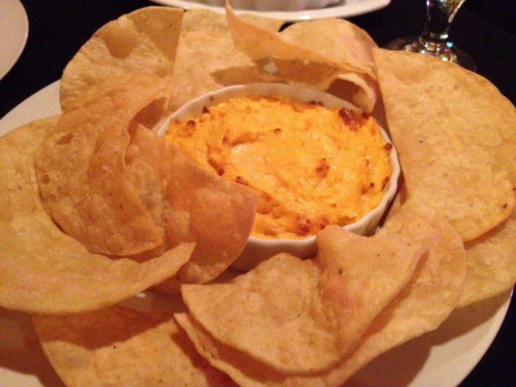 Buffalo Chicken Dip prepared as a finished dish