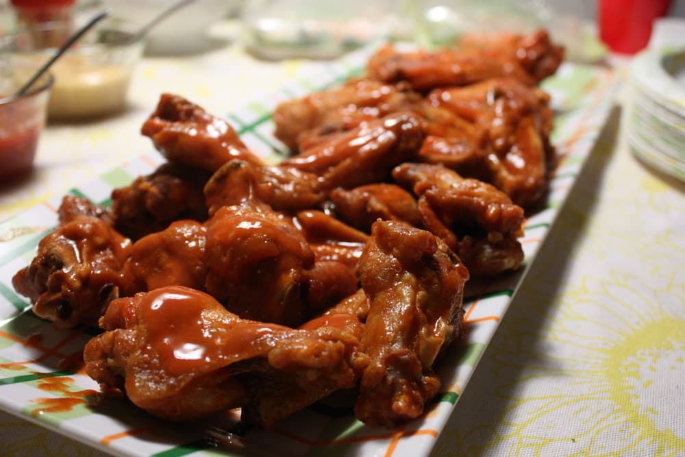 Buffalo Wings prepared as a finished dish