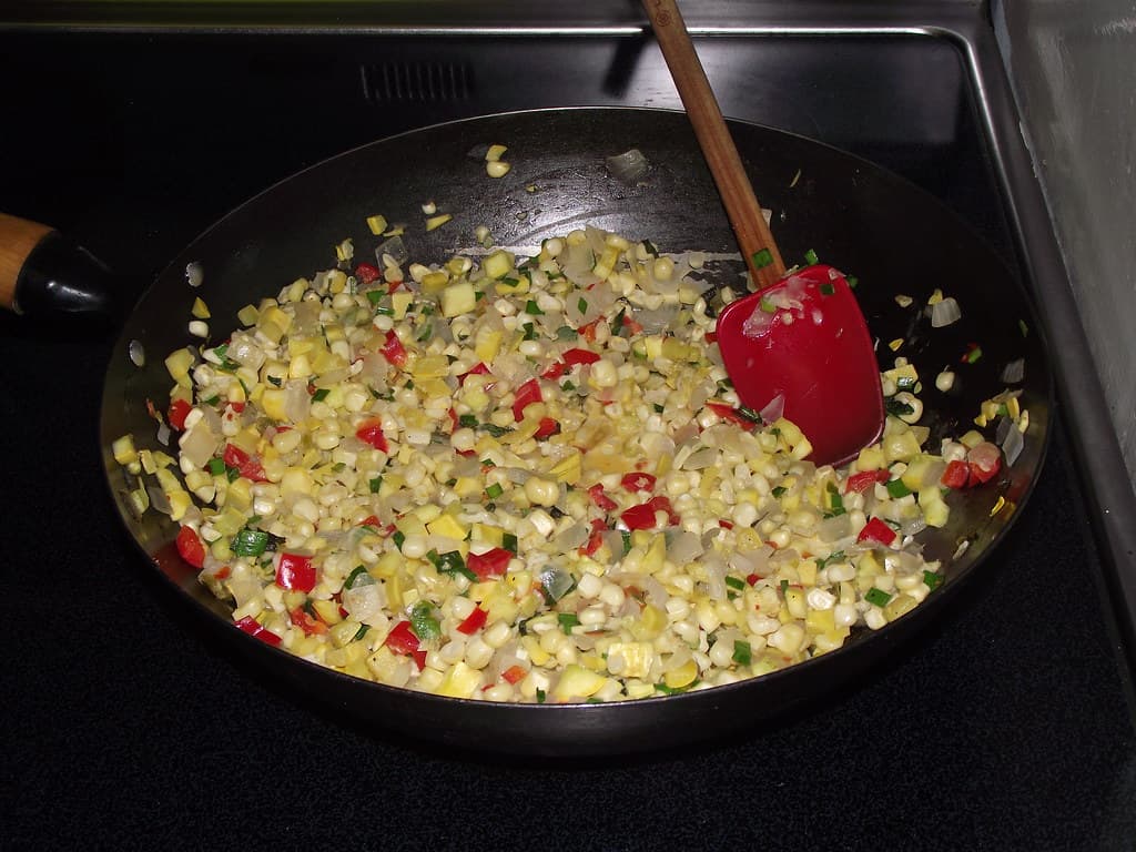 Calabacitas prepared as a finished dish