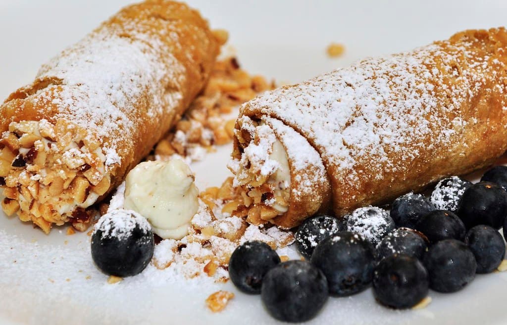 Cannoli prepared as a finished dish