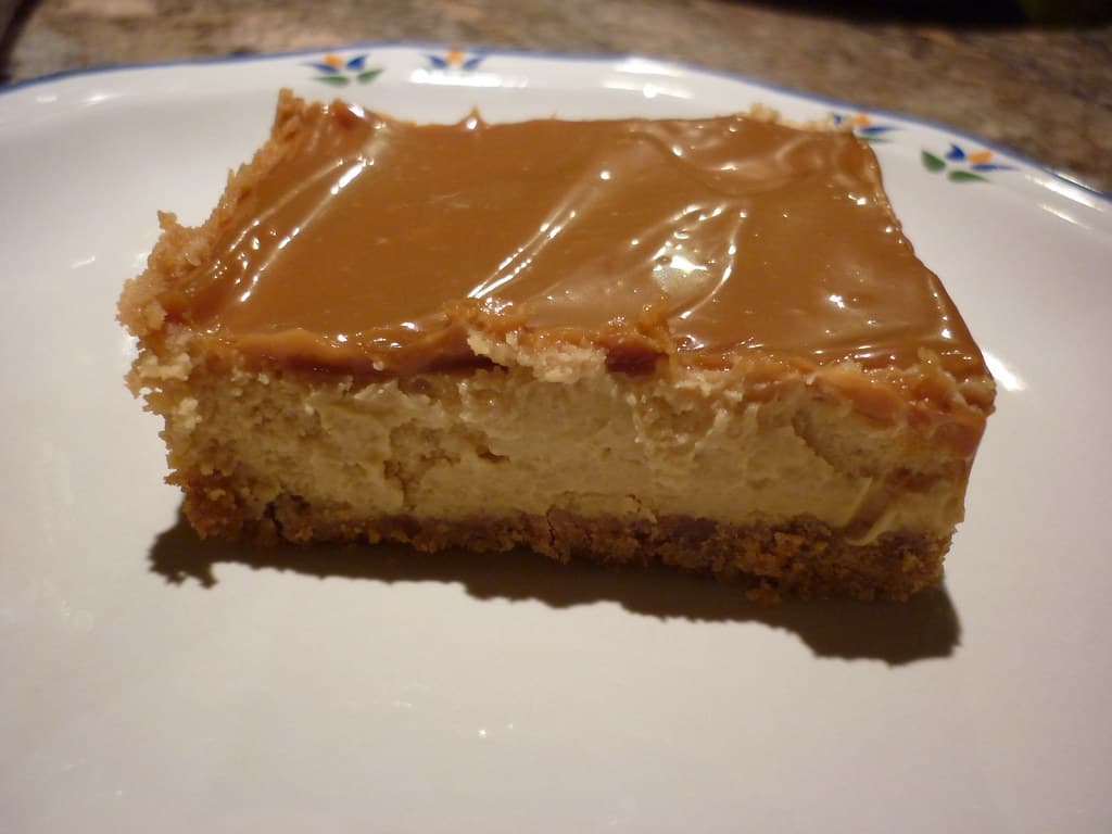 Cheesecake Bars prepared as a finished dish