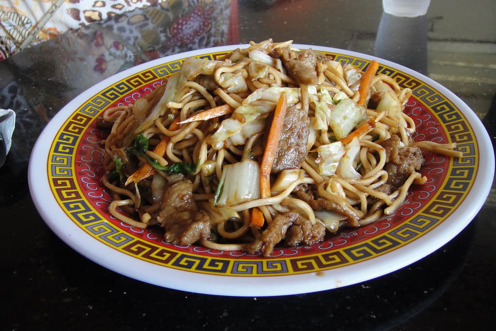 Chow Mein prepared as a finished dish