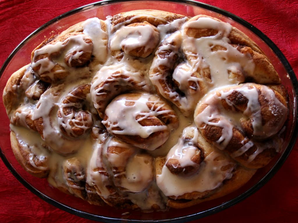Cinnamon Rolls prepared as a finished dish