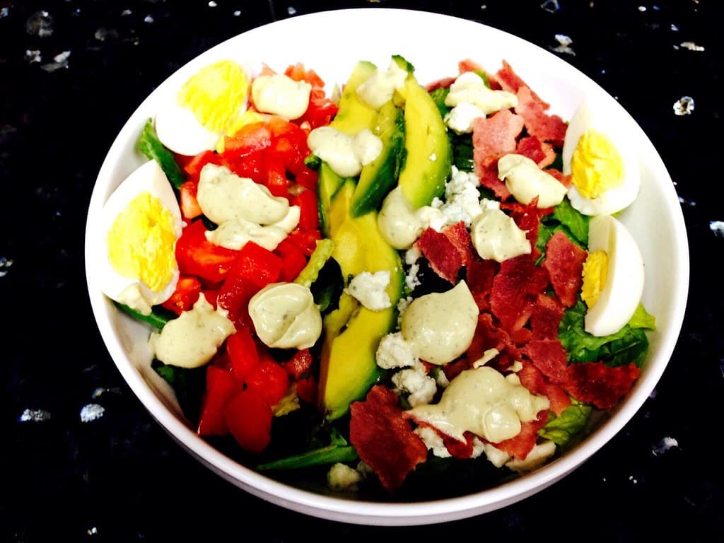 Cobb Salad prepared as a finished dish