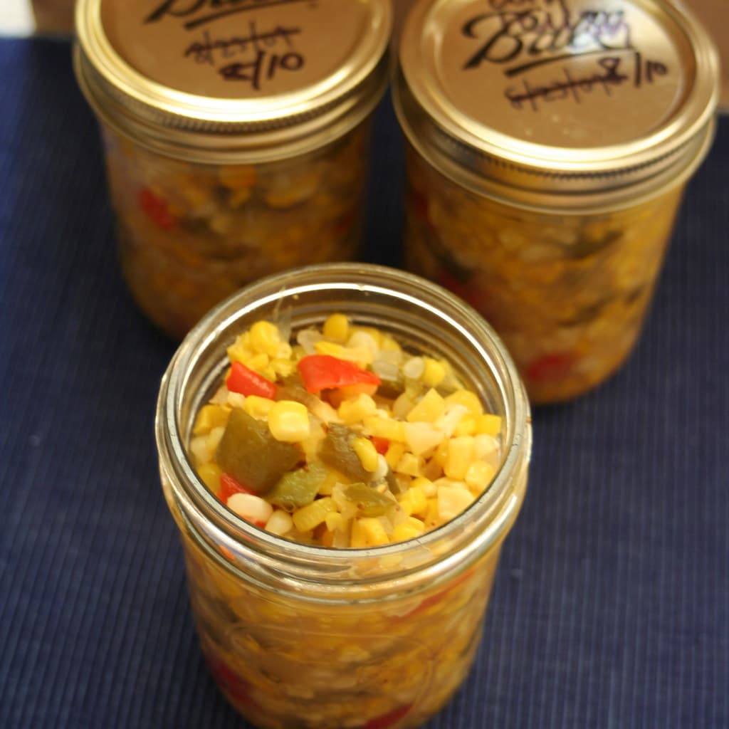 Corn Relish prepared as a finished dish