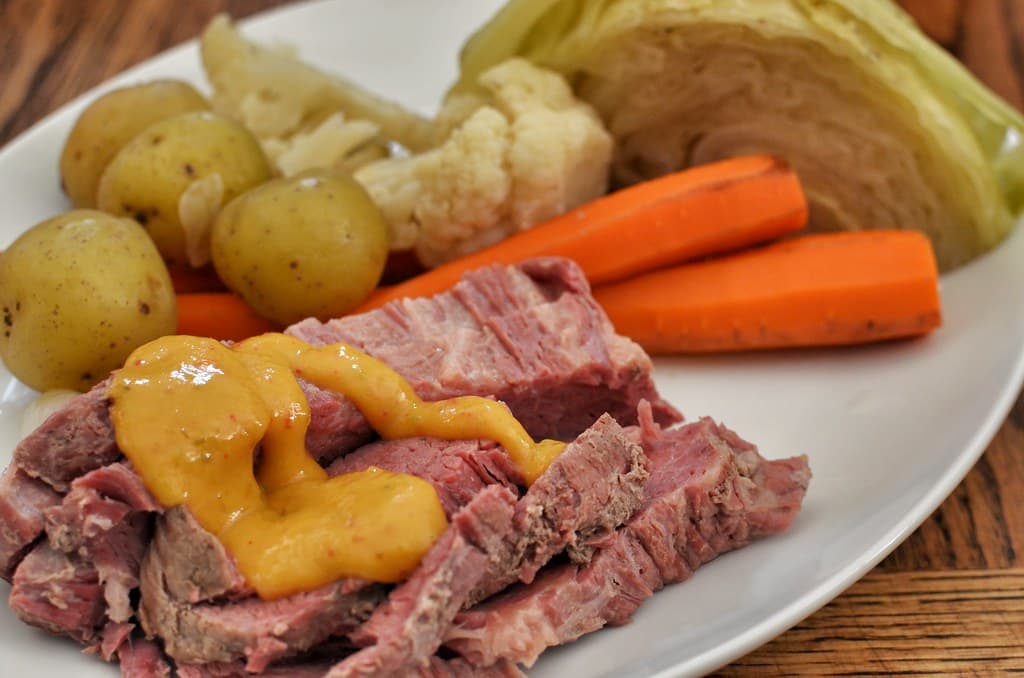 Corned Beef and Cabbage prepared as a finished dish