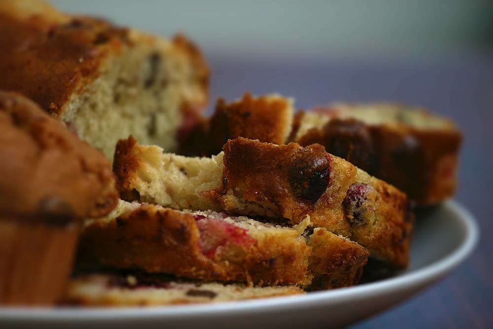Cranberry Bread prepared as a finished dish