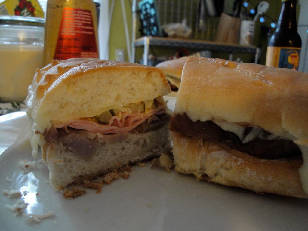 Cuban Sandwiches prepared as a finished dish