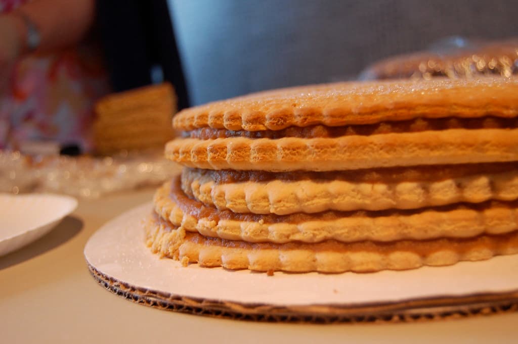 Dried Apple Stack Cake prepared as a finished dish