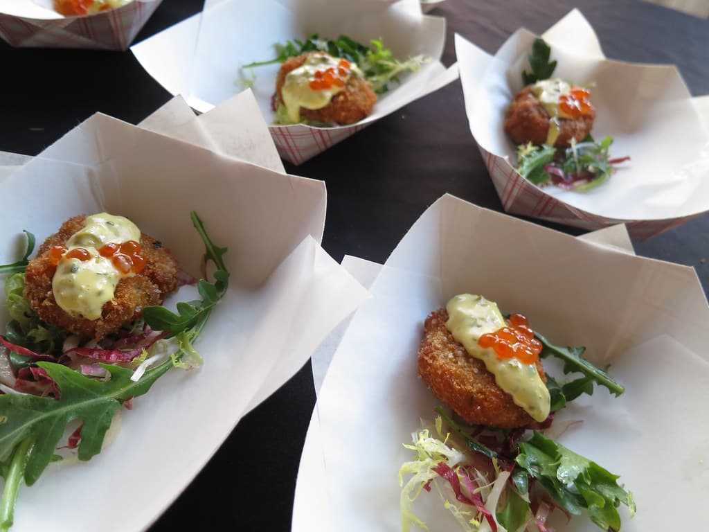 Dungeness Crab Cakes prepared as a finished dish