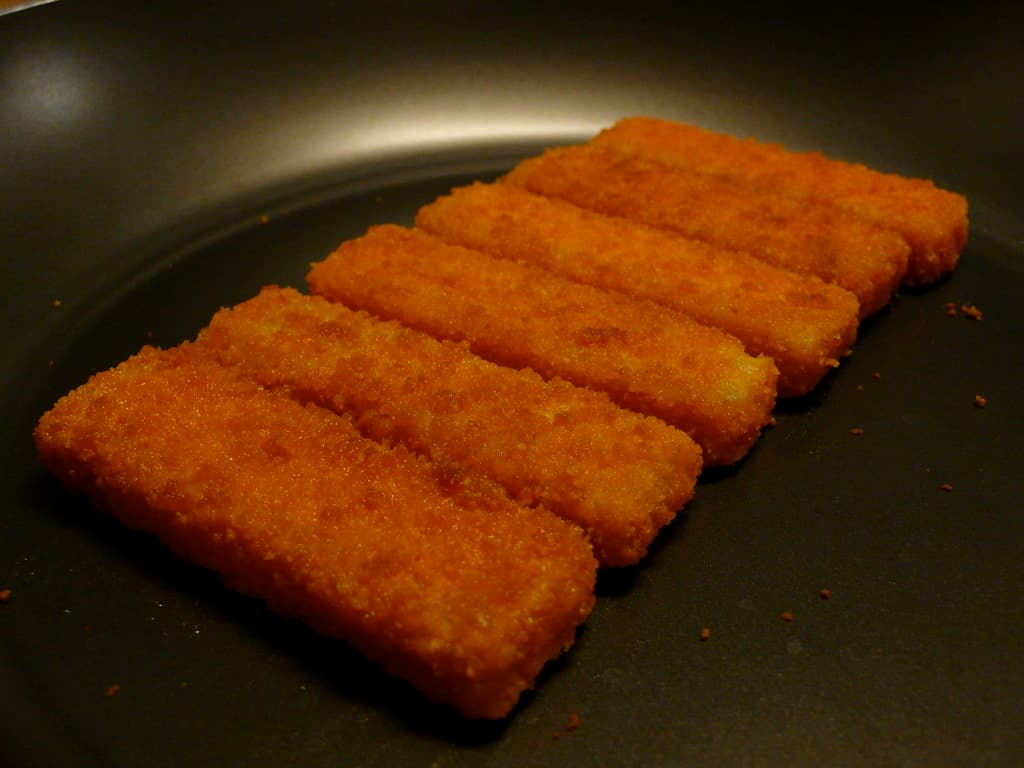 Fish Sticks prepared as a finished dish