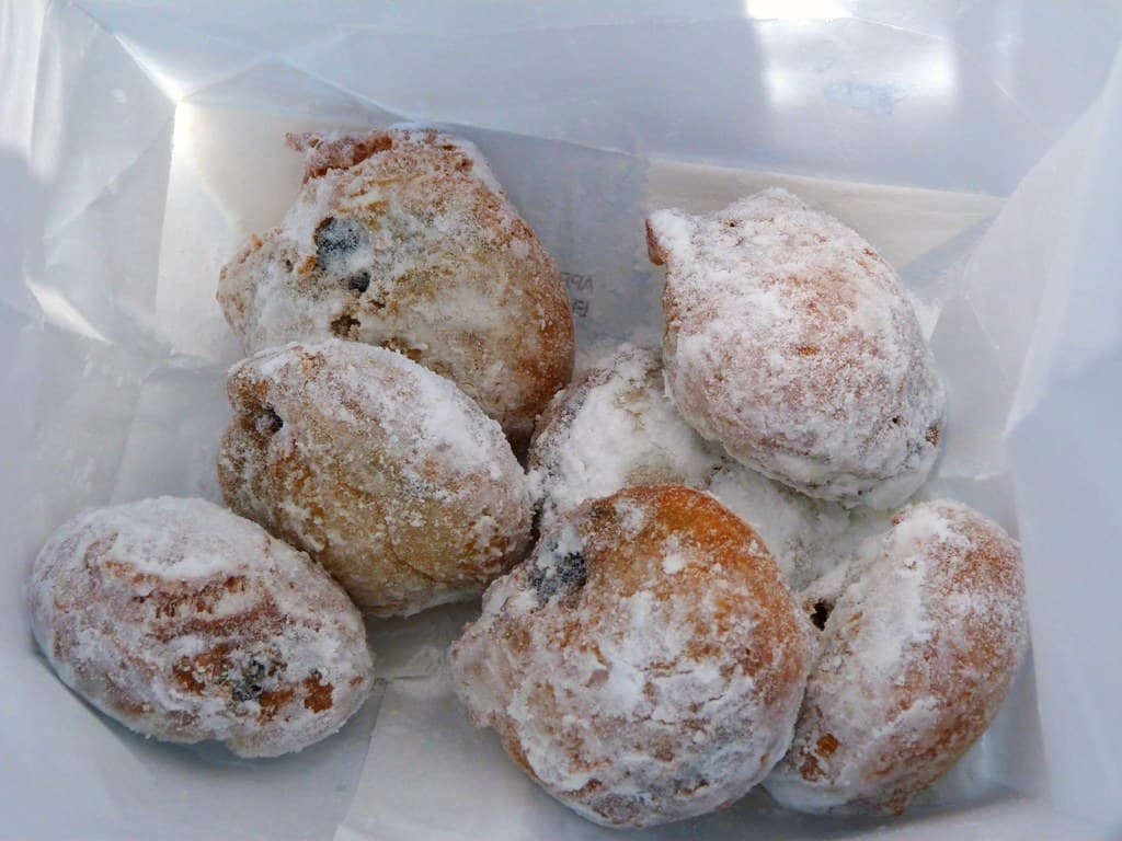 Fried Oreos prepared as a finished dish