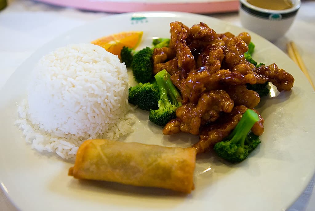 General Tso's Chicken prepared as a finished dish