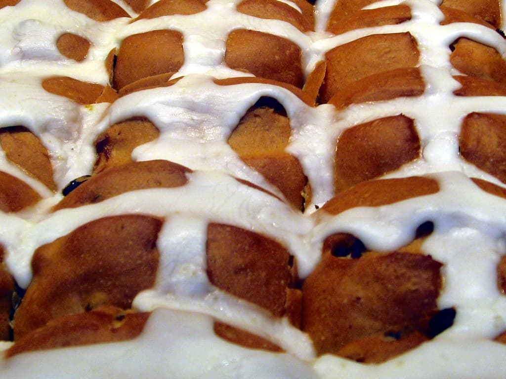 Hot Cross Buns prepared as a finished dish