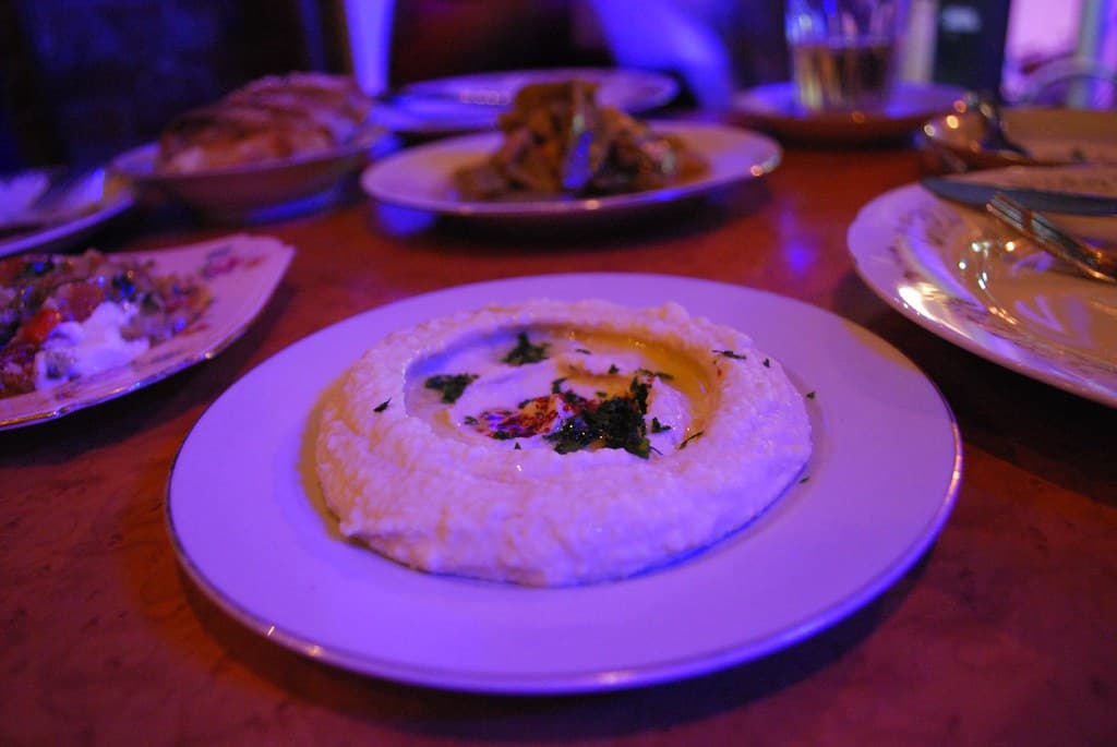 Hummus prepared as a finished dish