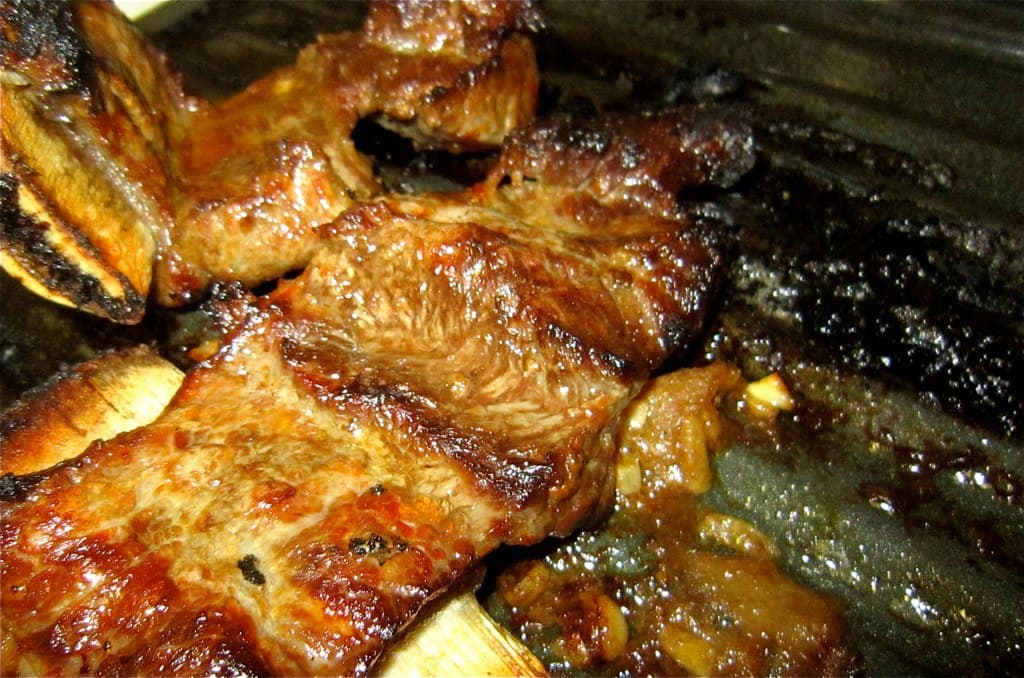 Korean BBQ Short Ribs prepared as a finished dish
