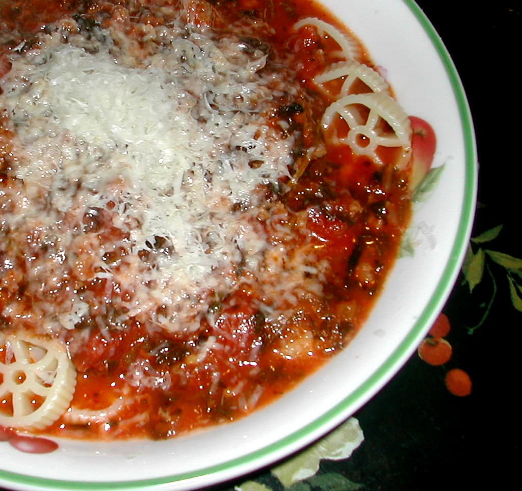 Lasagna Soup prepared as a finished dish