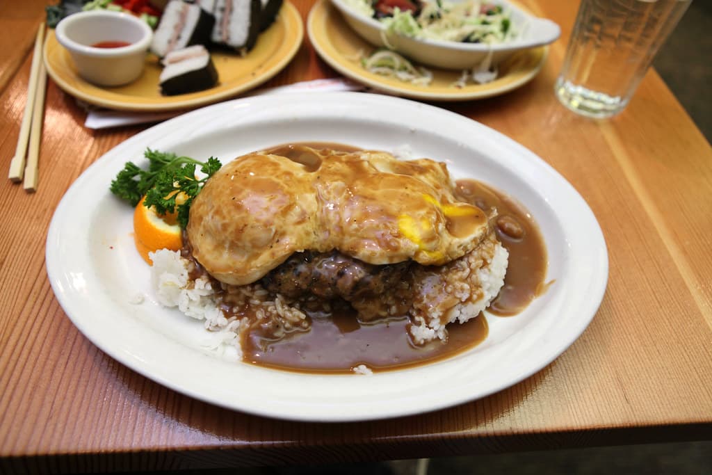 Loco Moco prepared as a finished dish