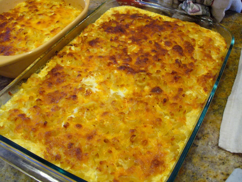Macaroni and Cheese prepared as a finished dish