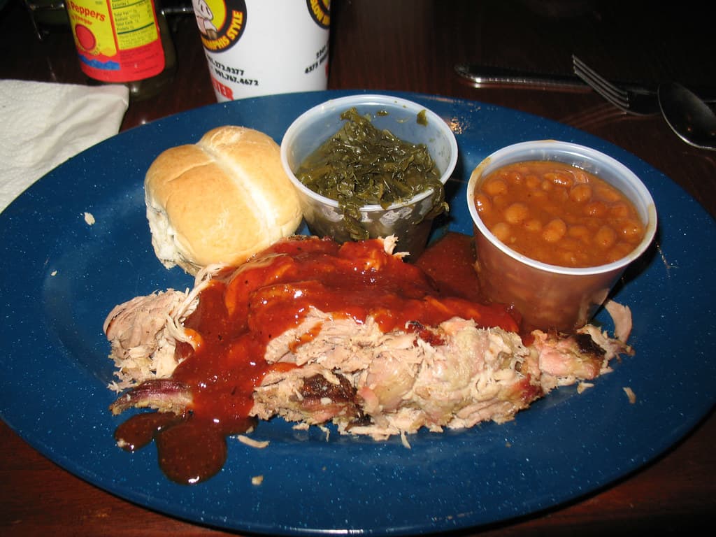 Memphis Pulled Pork prepared as a finished dish