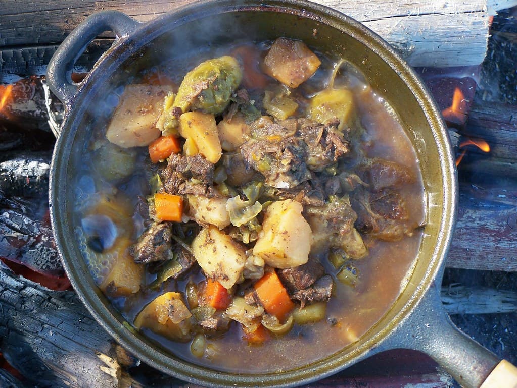 Moose Stew prepared as a finished dish