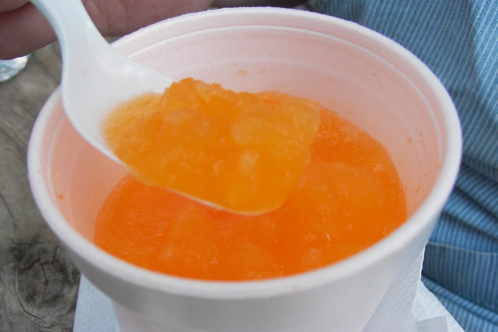 Orange Slush prepared as a finished dish