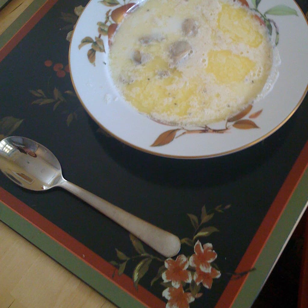 Oyster Stew prepared as a finished dish