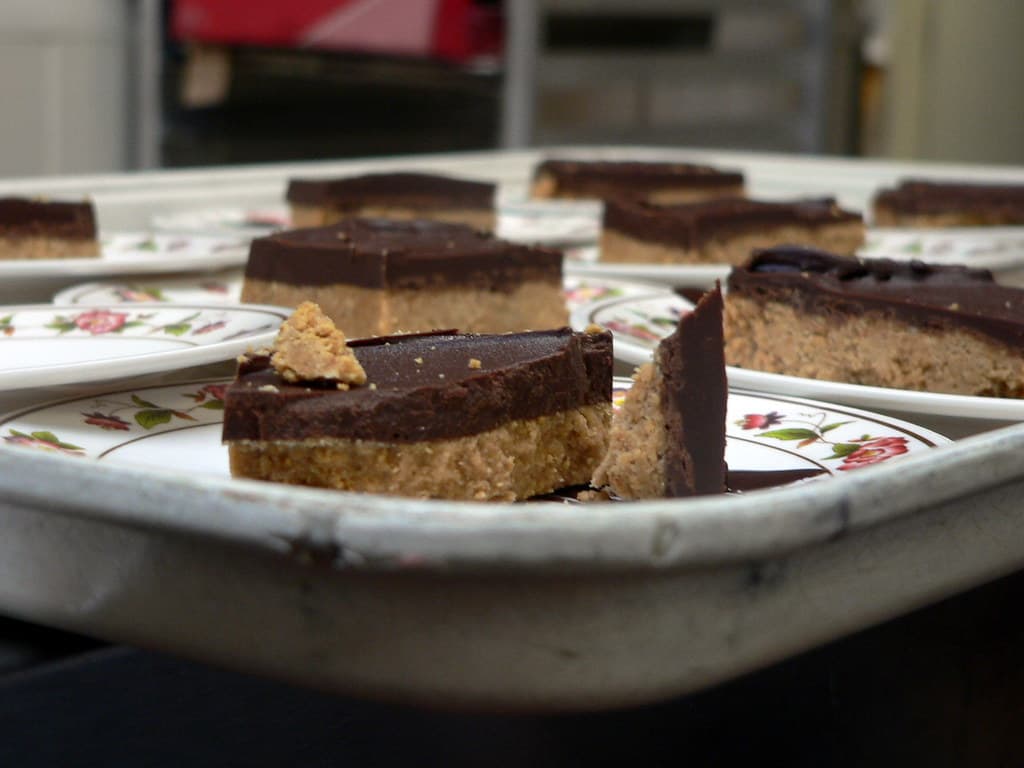 Peanut Butter Bars prepared as a finished dish