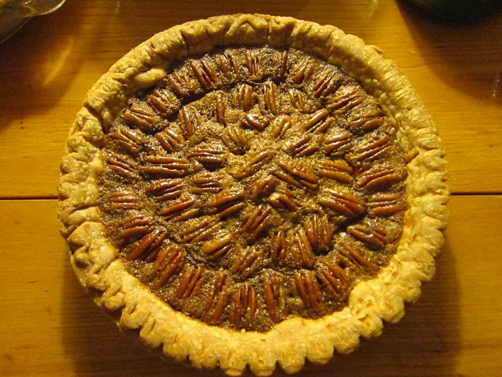 Pecan Pie prepared as a finished dish