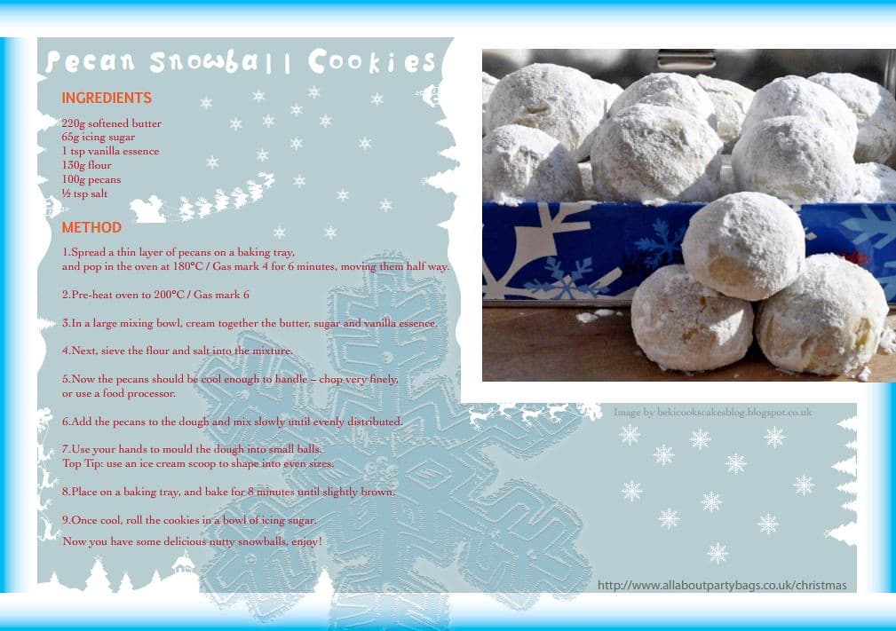 Pecan Snowballs prepared as a finished dish