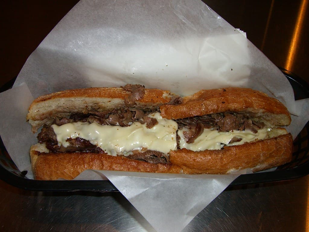 Philly Cheesesteak Sandwiches prepared as a finished dish