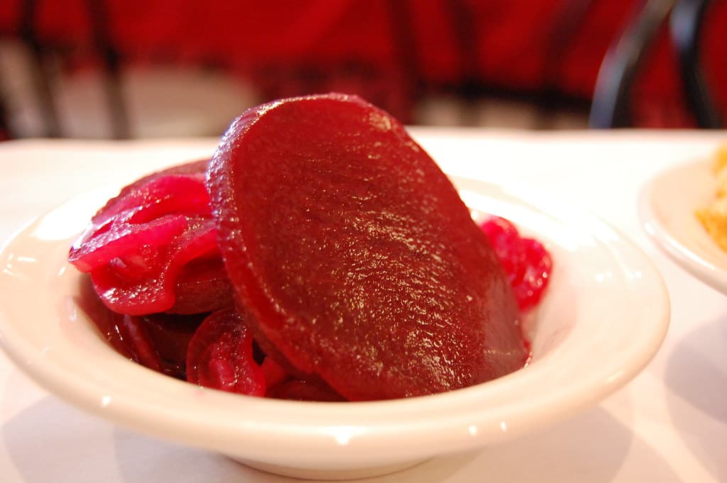 Pickled Beets prepared as a finished dish