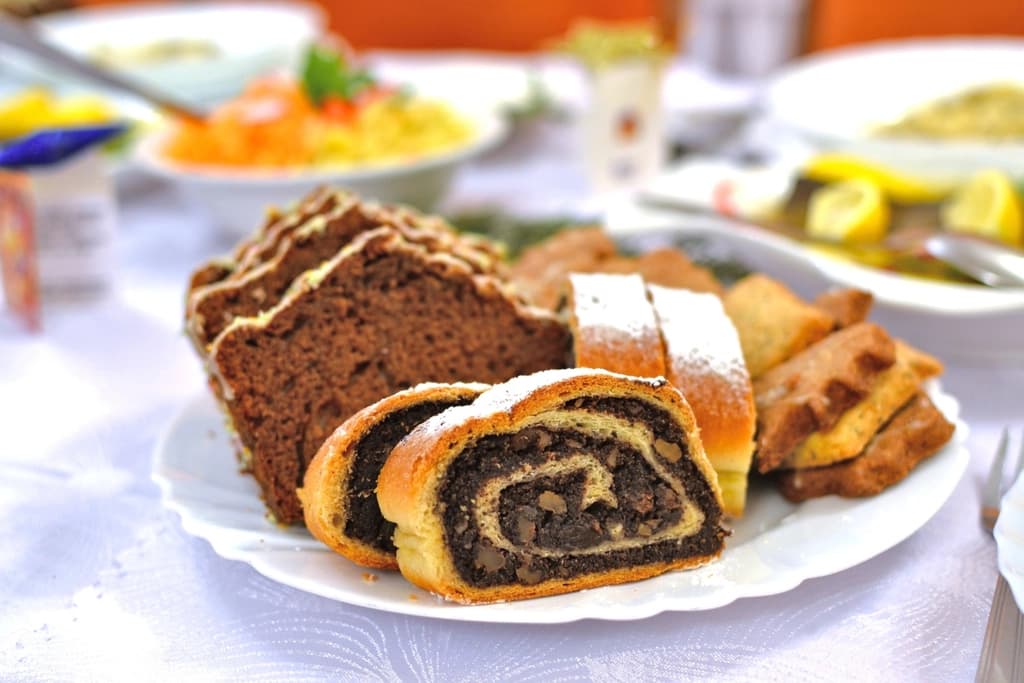 Poppy Seed Roll prepared as a finished dish