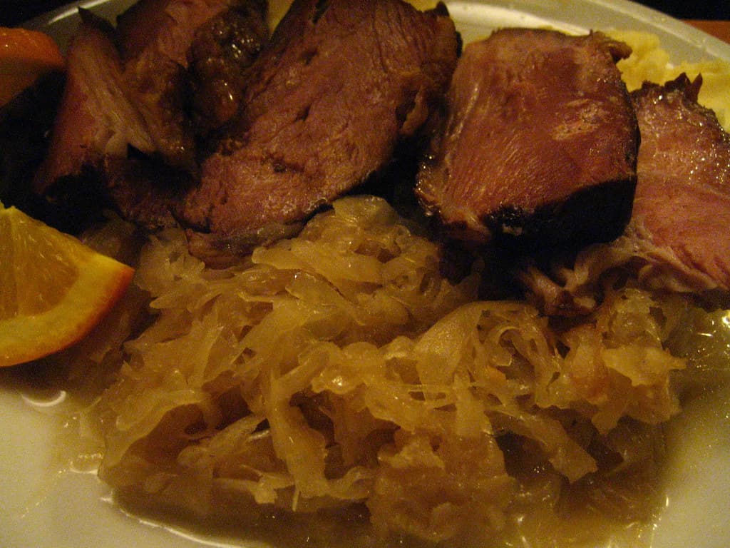 Pork and Sauerkraut prepared as a finished dish