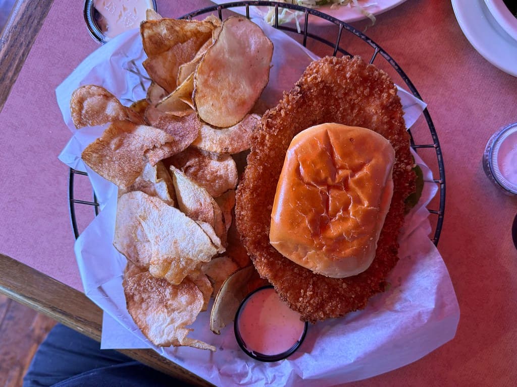 Pork Tenderloin Sandwich prepared as a finished dish