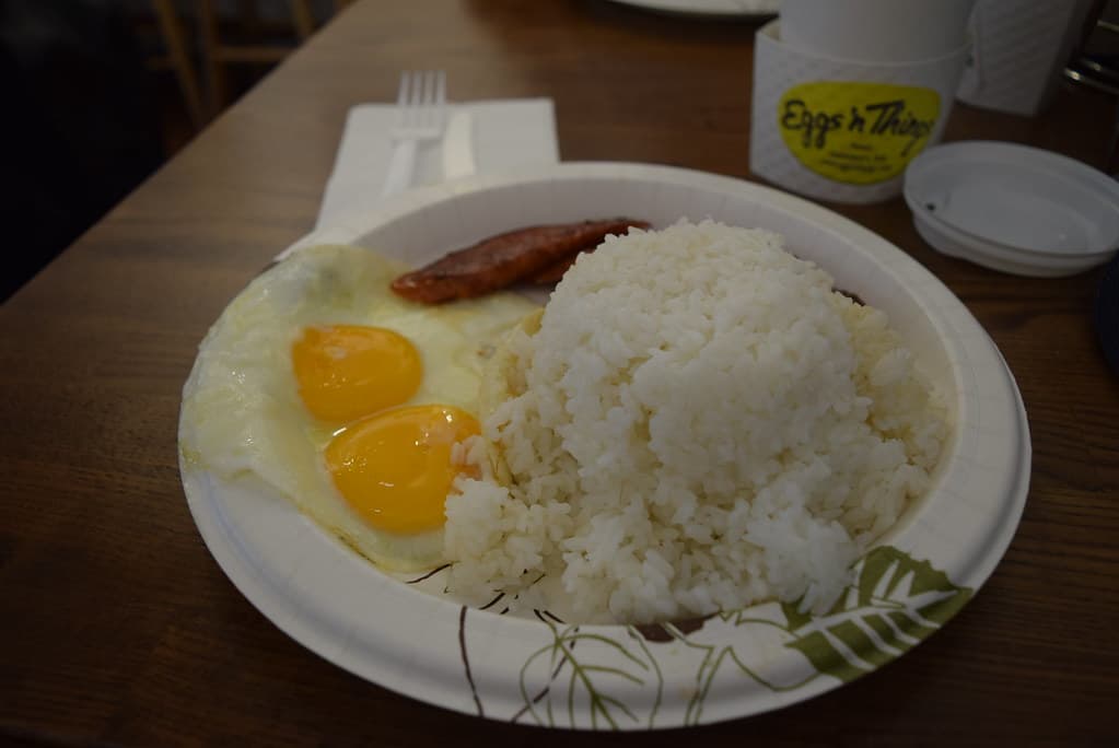 Portuguese Sausage and Eggs prepared as a finished dish