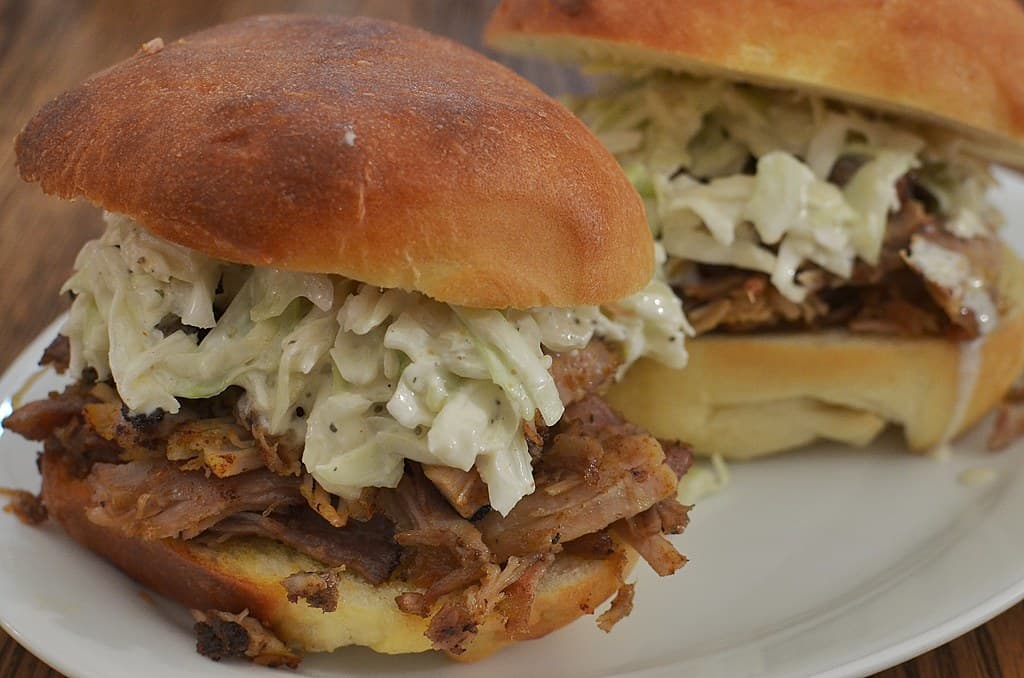 Pulled Pork Sandwiches prepared as a finished dish