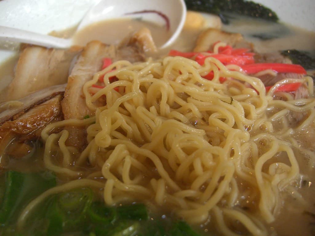 Ramen prepared as a finished dish