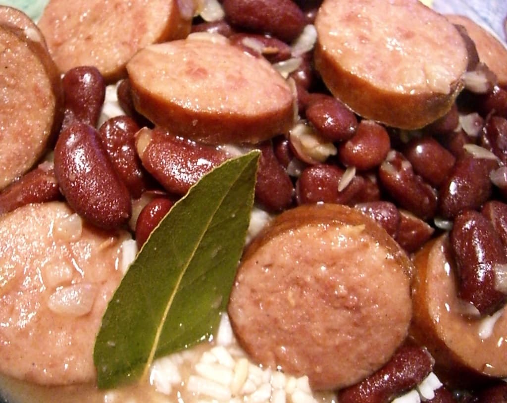 Red Beans and Rice prepared as a finished dish