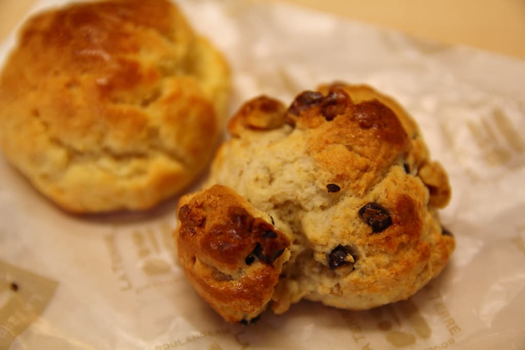 Scones prepared as a finished dish