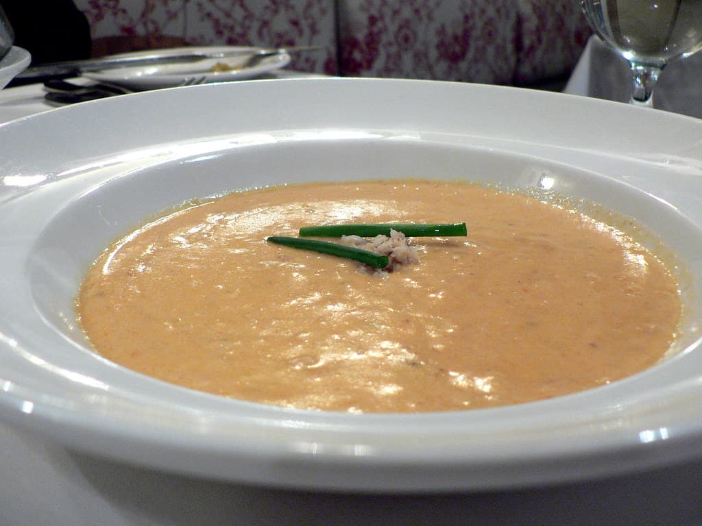 She-Crab Soup prepared as a finished dish