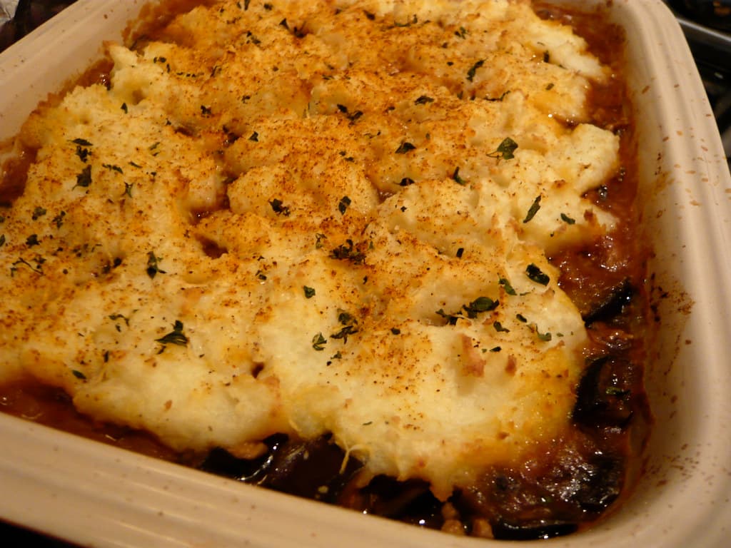 Shepherd's Pie prepared as a finished dish