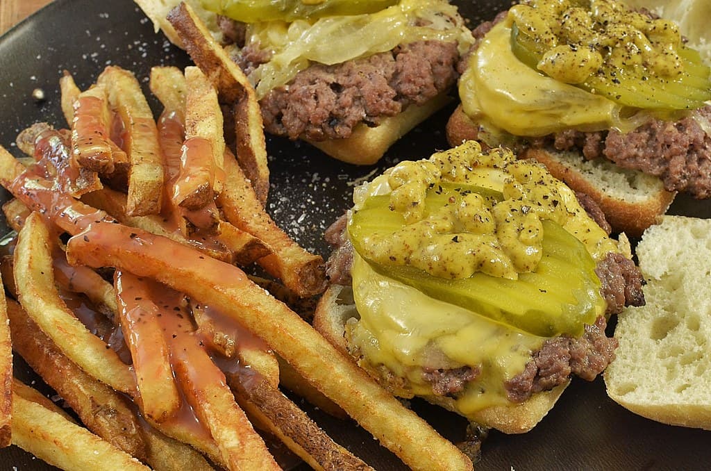 Sliders prepared as a finished dish