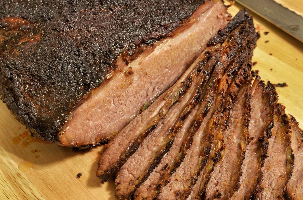 Smoked Brisket prepared as a finished dish