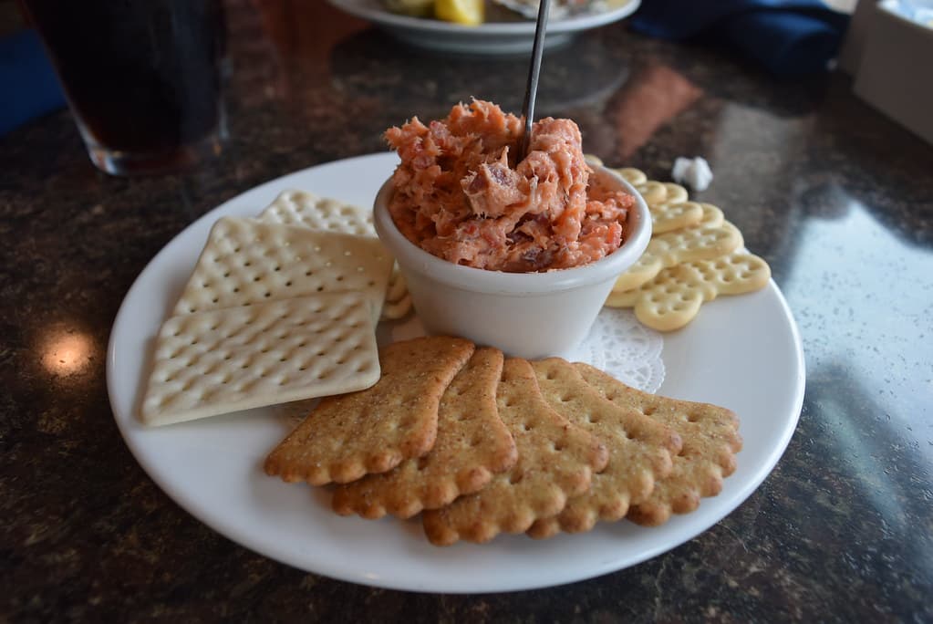 Smoked Salmon Dip prepared as a finished dish