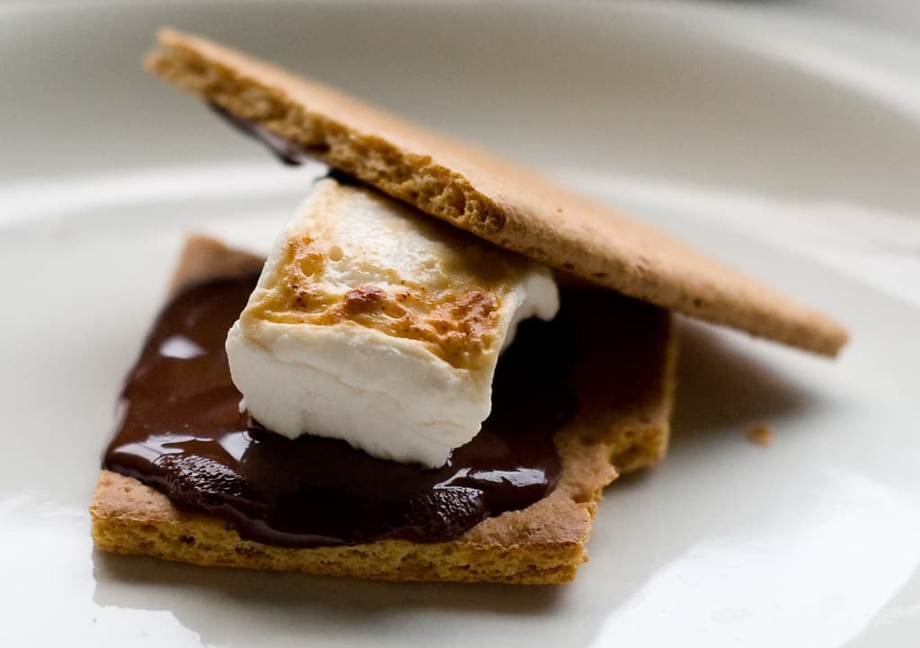 S'mores prepared as a finished dish