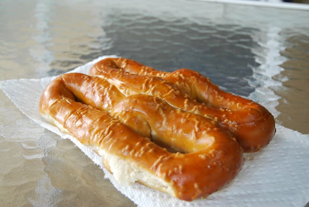 Soft Pretzels prepared as a finished dish