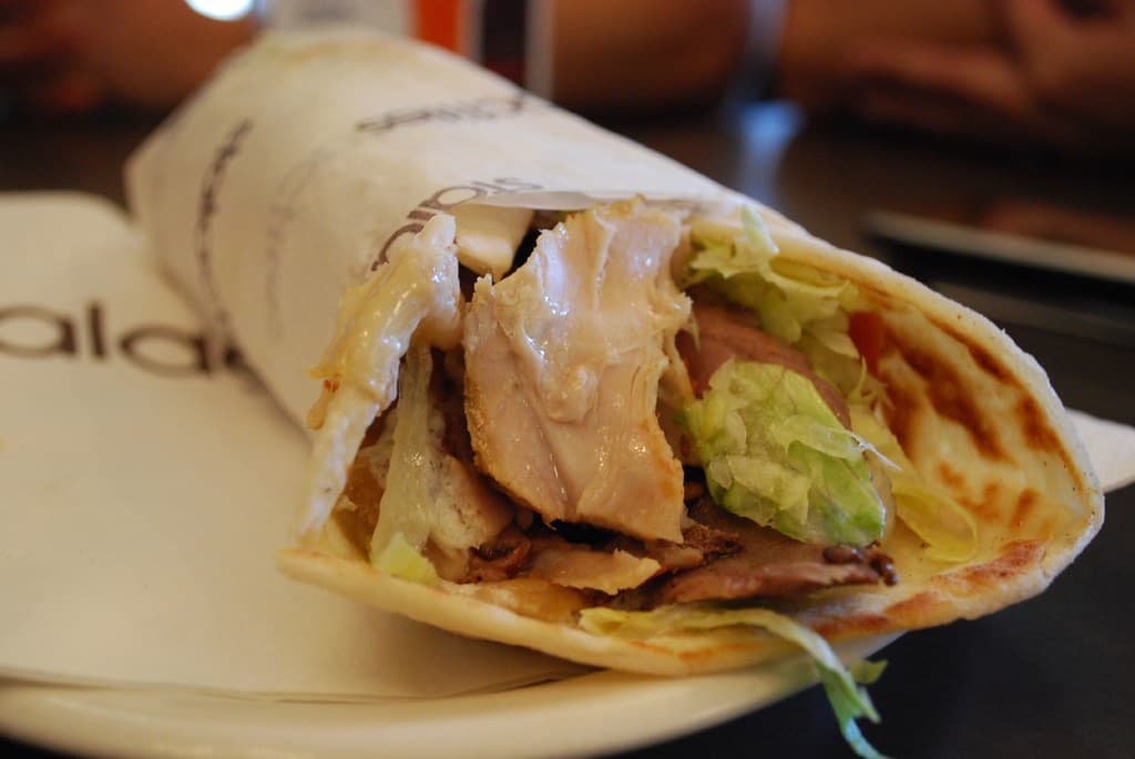 Souvlaki prepared as a finished dish