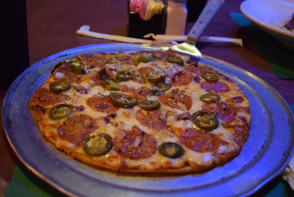 St. Louis Pizza prepared as a finished dish